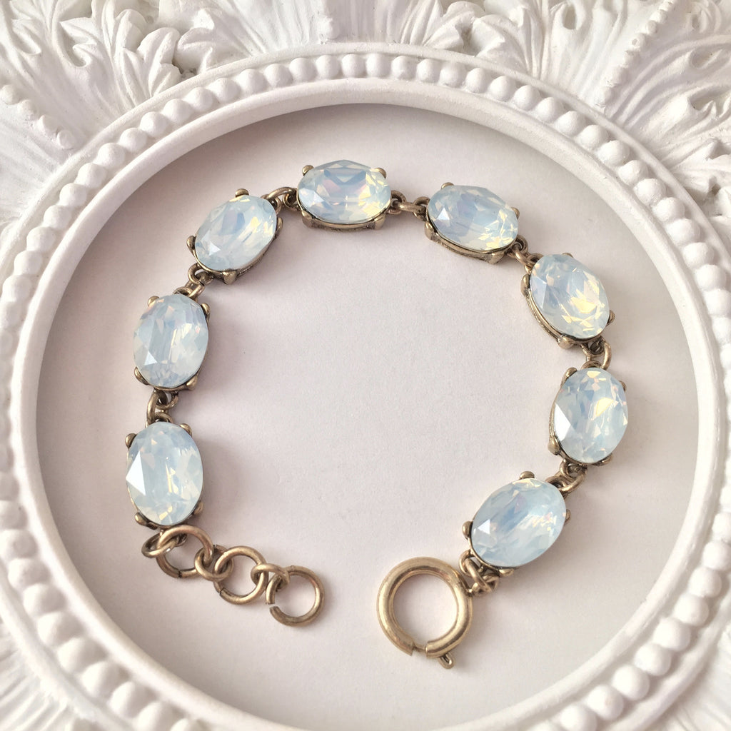 Vintage Crystal Bracelet- Opal