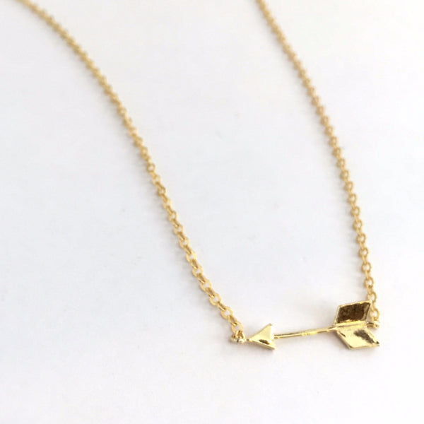 Arrow 14K Gold Sterling Necklace