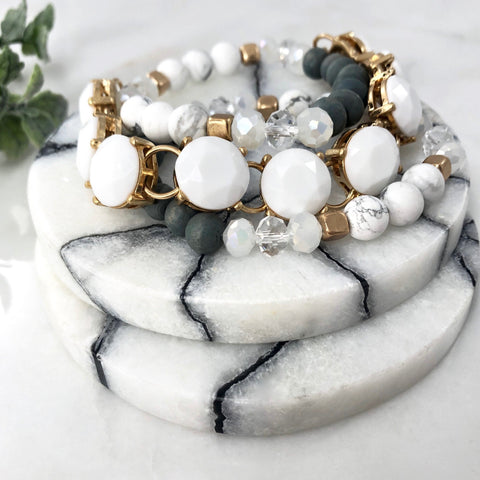 Lux Stack- White Marble