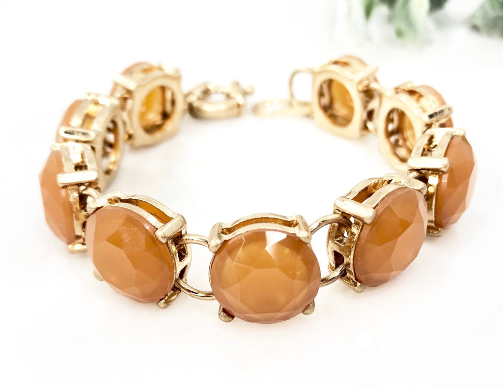 Amber Glow Crystal Bracelet