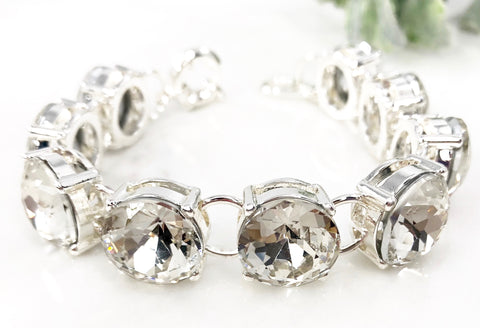 Clear Silver Crystal Bracelet