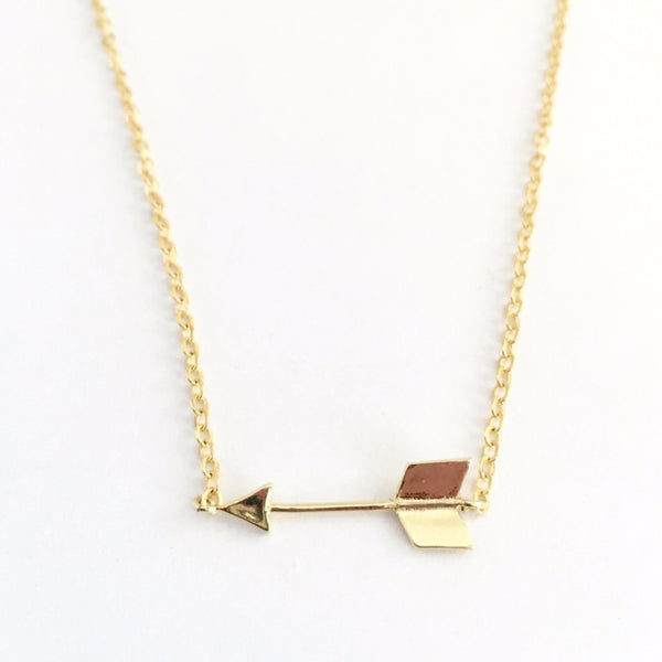 Arrow 14K Gold Sterling Necklace