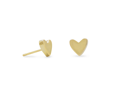 14K Golden Heart Earrings
