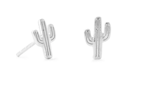 Cactus Sterling Silver Earrings