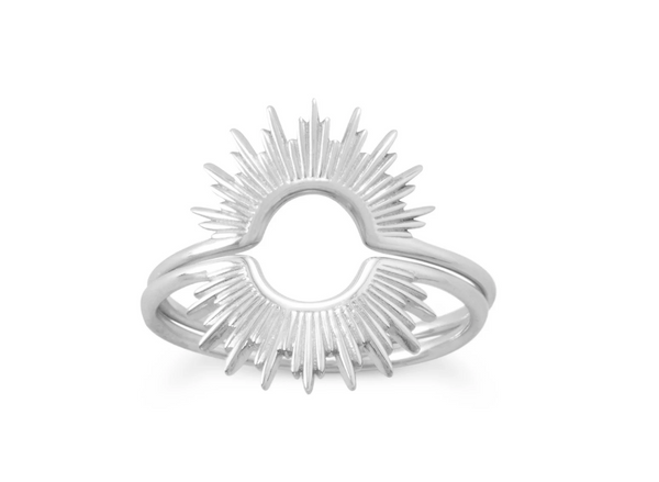 Sterling Silver Rising Sun Ring