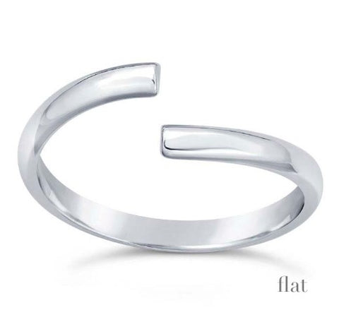 Solid Sterling Flat Wrap Ring